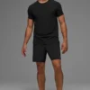 Alo Vapor T-shirt met ronde hals en korte mouwen - Zwart
