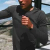 Alo Vapor T-shirt met ronde hals en lange mouwen - Anthracite