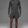 Alo Vapor T-shirt met ronde hals en lange mouwen - Anthracite