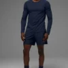 Alo Vapor T-shirt met ronde hals en lange mouwen - Marineblauw