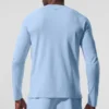 Alo Vapor T-shirt met ronde hals en lange mouwen - Seashell Blue