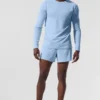 Alo Vapor T-shirt met ronde hals en lange mouwen - Seashell Blue