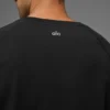 Alo Vapor T-shirt met ronde hals en lange mouwen - Zwart
