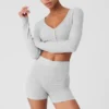 Alolux Cropped Me Time-vest - Athletic Heather Grey