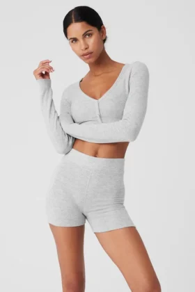 Alolux Cropped Me Time-vest - Athletic Heather Grey