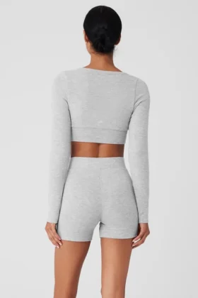 Alolux Cropped Me Time-vest – Athletic Heather Grey