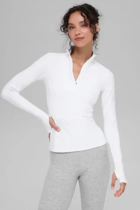 Alosoft 1/2 Zip Rapid Truie - Wit