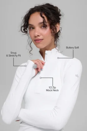 Alosoft 1/2 Zip Rapid Truie – Wit