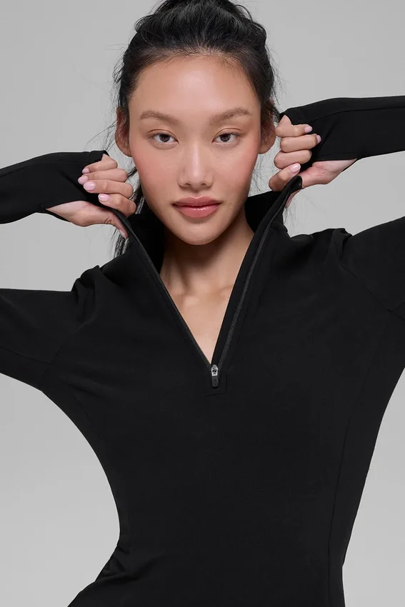 Alosoft 1/2 Zip Rapid Truie - Zwart