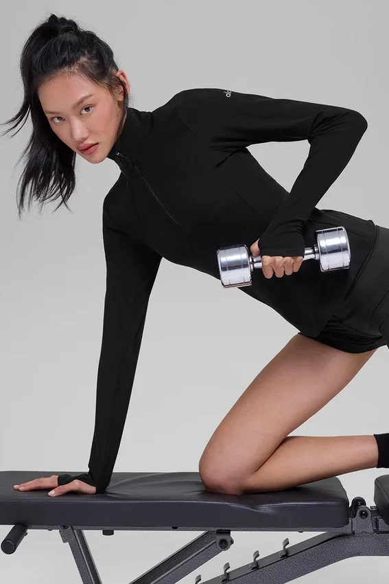 Alosoft 1/2 Zip Rapid Truie - Zwart