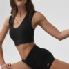 Alosoft Affection V-hals beha-tanktop - Zwart