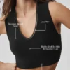 Alosoft Affection V-hals beha-tanktop - Zwart