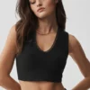 Alosoft Affection V-hals beha-tanktop - Zwart
