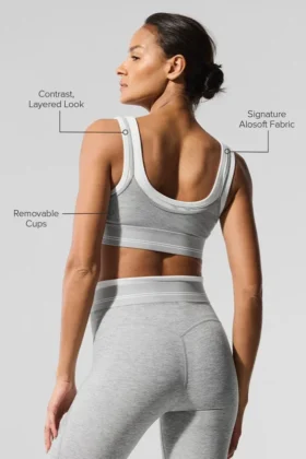 Alosoft Better Together-bh – Athletic Heather Grey/White