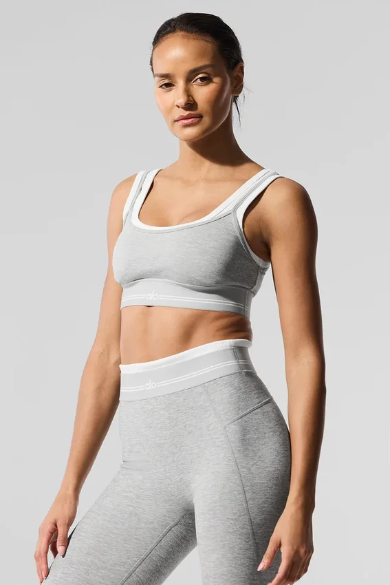 Alosoft Better Together-bh – Athletic Heather Grey/White
