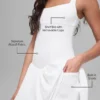 Alosoft Break Point-tennisjurk - Wit