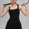 Alosoft Break Point-tennisjurk – Zwart