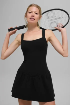 Alosoft Break Point-tennisjurk – Zwart