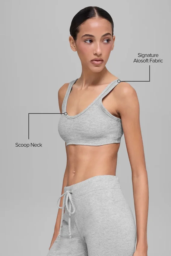 Alosoft Center Stage-bh - Athletic Heather Grey