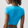 Alosoft Crop Finesse met korte mouwen - Azuurblauw