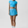 Alosoft Crop Finesse met korte mouwen - Azuurblauw