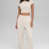 Alosoft Crop Finesse met korte mouwen - Bone