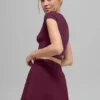 Alosoft Crop Finesse met korte mouwen - Bordeauxrood