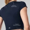 Alosoft Crop Finesse met korte mouwen - Navy