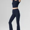 Alosoft Crop Finesse met korte mouwen - Navy