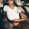 Alosoft Crop Finesse met korte mouwen - White