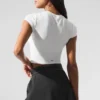Alosoft Crop Finesse met korte mouwen - White