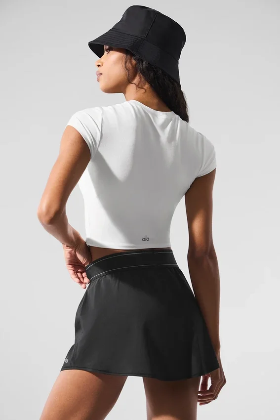 Alosoft Crop Finesse met korte mouwen - White