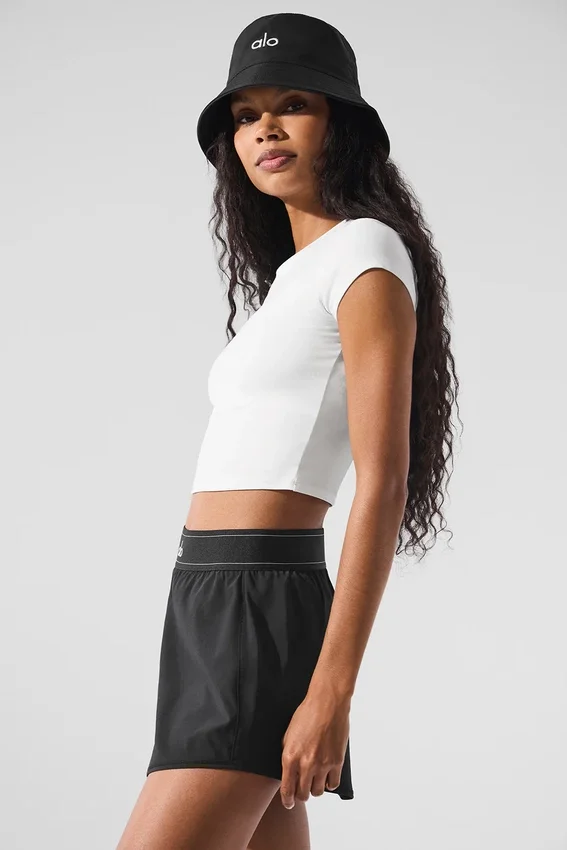 Alosoft Crop Finesse met korte mouwen - White