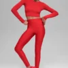Alosoft Crop Finesse met lange mouwen - Felrood