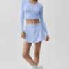 Alosoft Crop Finesse met lange mouwen - Licht Provence-blauw