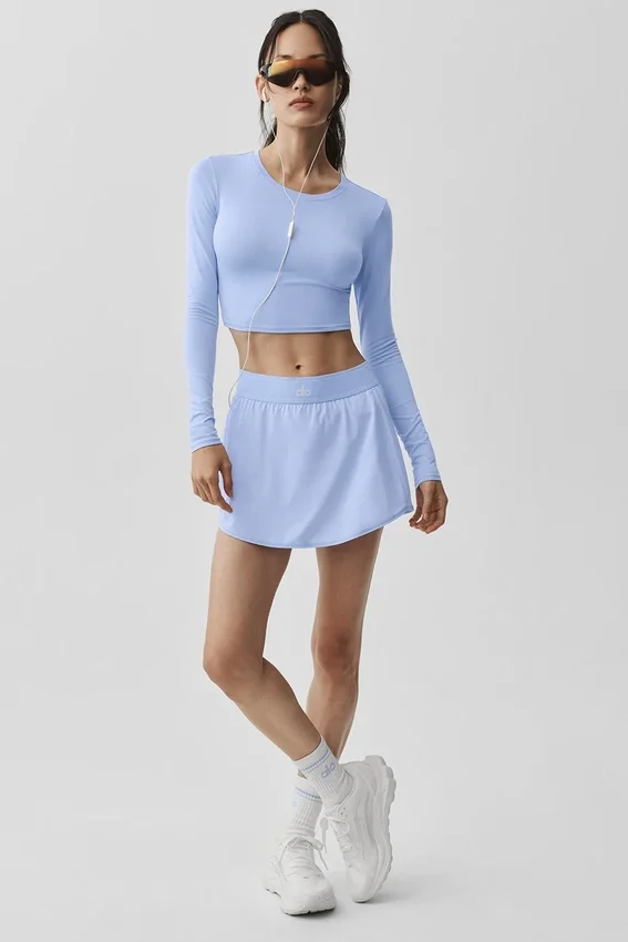 Alosoft Crop Finesse met lange mouwen - Licht Provence-blauw