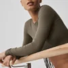 Alosoft Crop Finesse met lange mouwen - Olive Tree