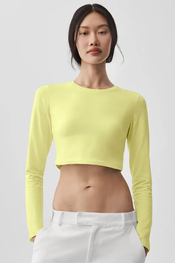 Alosoft Crop Finesse met lange mouwen - Sunshine