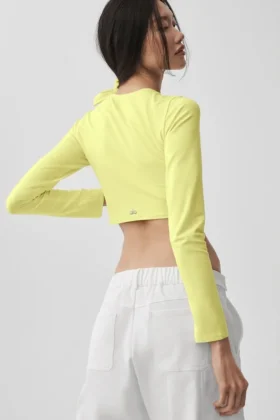 Alosoft Crop Finesse met lange mouwen – Sunshine