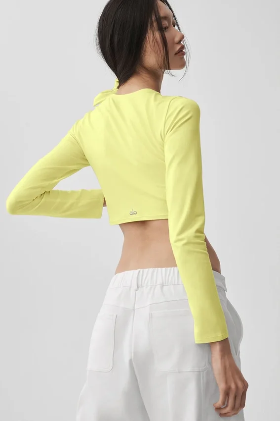 Alosoft Crop Finesse met lange mouwen - Sunshine