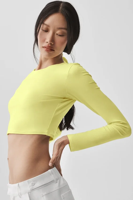 Alosoft Crop Finesse met lange mouwen - Sunshine
