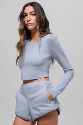 Alosoft Crop Finesse met lange mouwen - Winter Frost