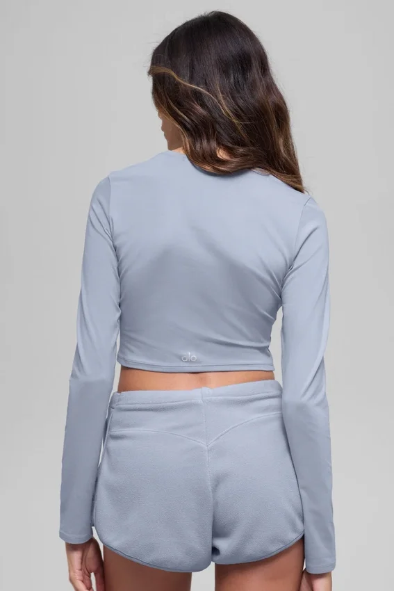 Alosoft Crop Finesse met lange mouwen - Winter Frost