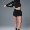 Alosoft Crop Finesse met lange mouwen - Zwart