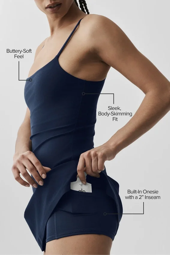 Alosoft Encore-tennisjurk - Navy