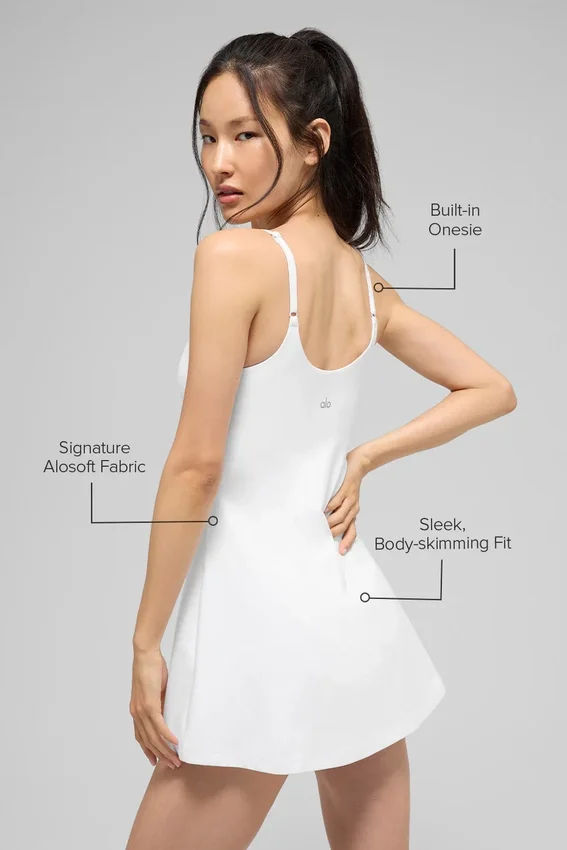 Alosoft Encore-tennisjurk - White