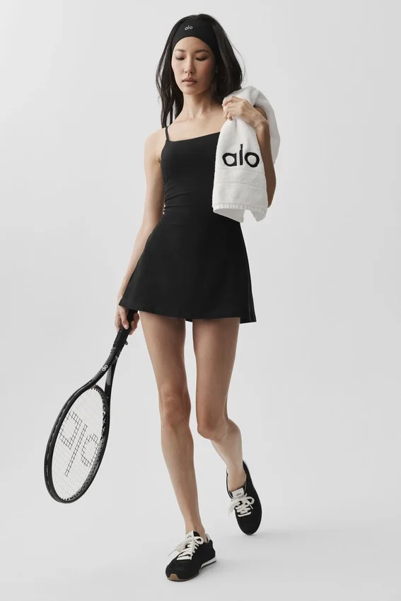 Alosoft Encore-tennisjurk - Zwart