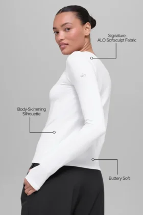 Alosoft Finesse met lange mouwen – Wit