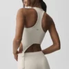 Alosoft geribbelde Revelation-tanktop – Oat Milk