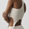 Alosoft geribbelde Revelation-tanktop – Oat Milk